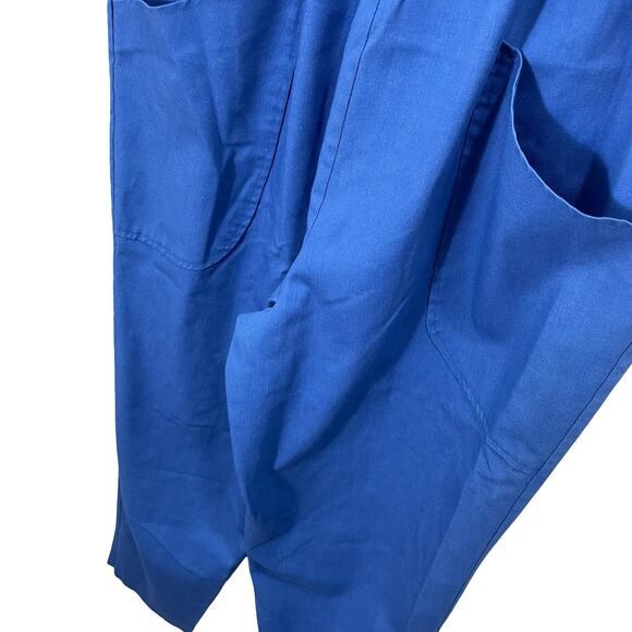 Vintage 60s Blue Cotton Blend Casual Overalls by Marion Sue- Size Small - Picture 5 of 11